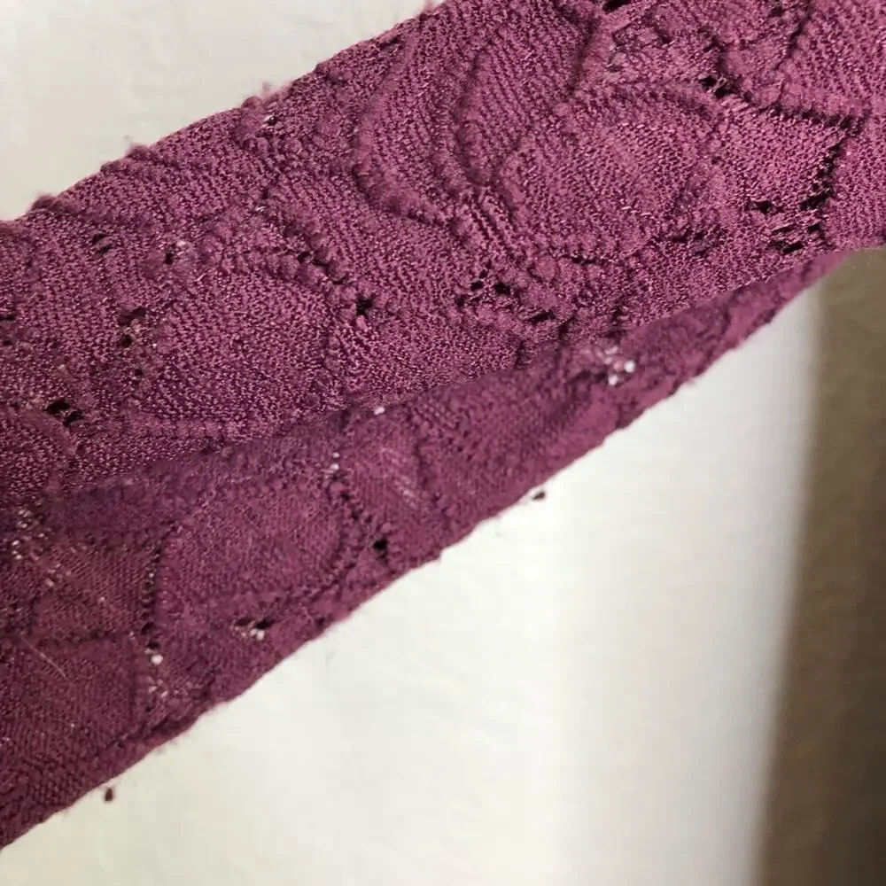 Show Me Your Mumu Tyler Tunic maroon wine purple lace overlay dress size Medium